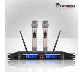 STW-86HU2. Wireless Microphone. 2 Channels, 250 Ft Range. Variable Frequency. Brand New