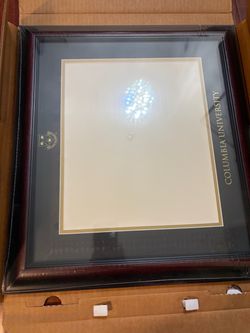 Columbia University BA MA Diploma Frame Framing Success Black Gold Double Mat