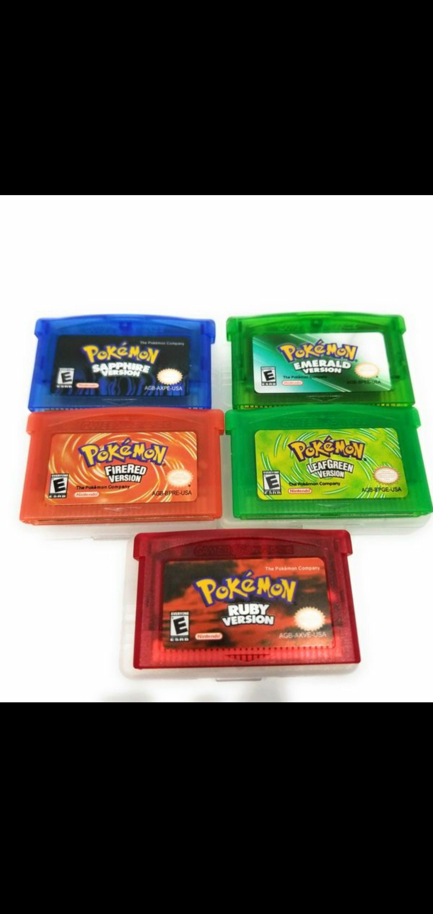 Pokemon emerald fire red leaf green sapphire ruby gameboy advance - Technical View