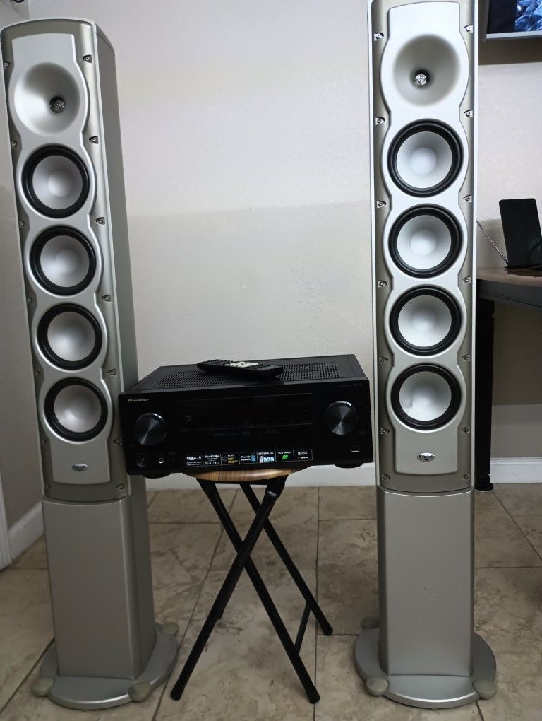 Klipsch Speakers And Pioneer Receiver 