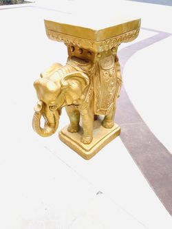Rare Gold Elephant Statue