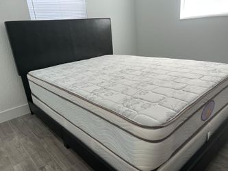 New queen mattress and box spring 2 pc bed frame is not included