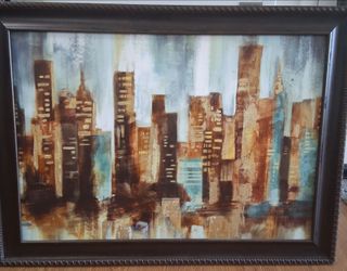 Abstract City Skyline Framed Wall Art