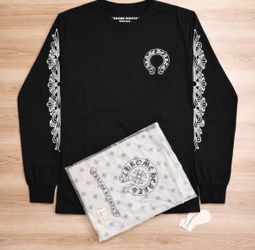 Chrome Hearts Black Long Sleeve Pocket Tee Sizes S/M/L/XL