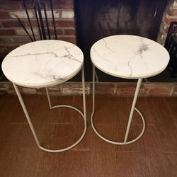 2 Round Side Tables 