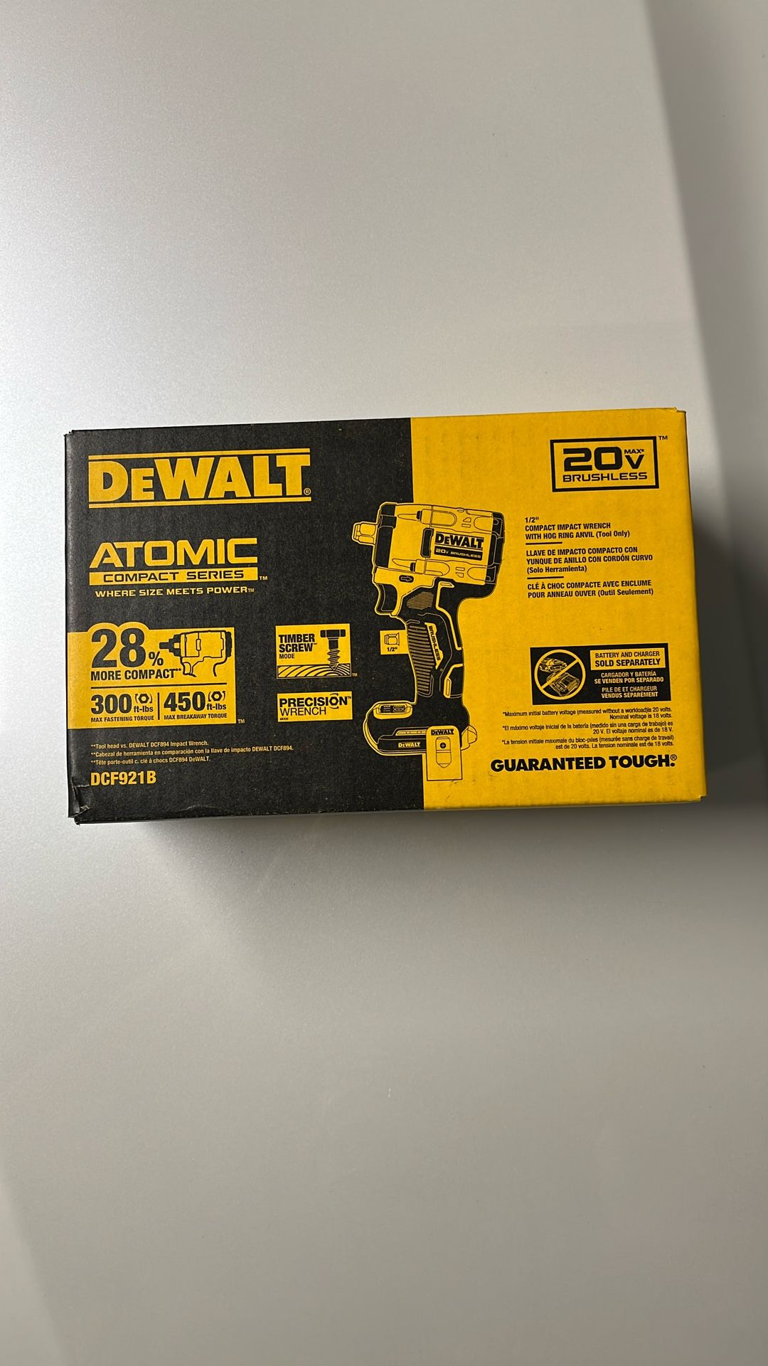 Dewalt 20V DCF921B 1/2” Impact Wrench