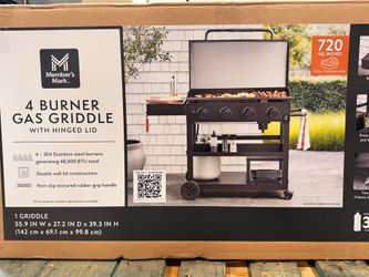 Members Mark 4 Burner Gas Griddle Brand New In Box
