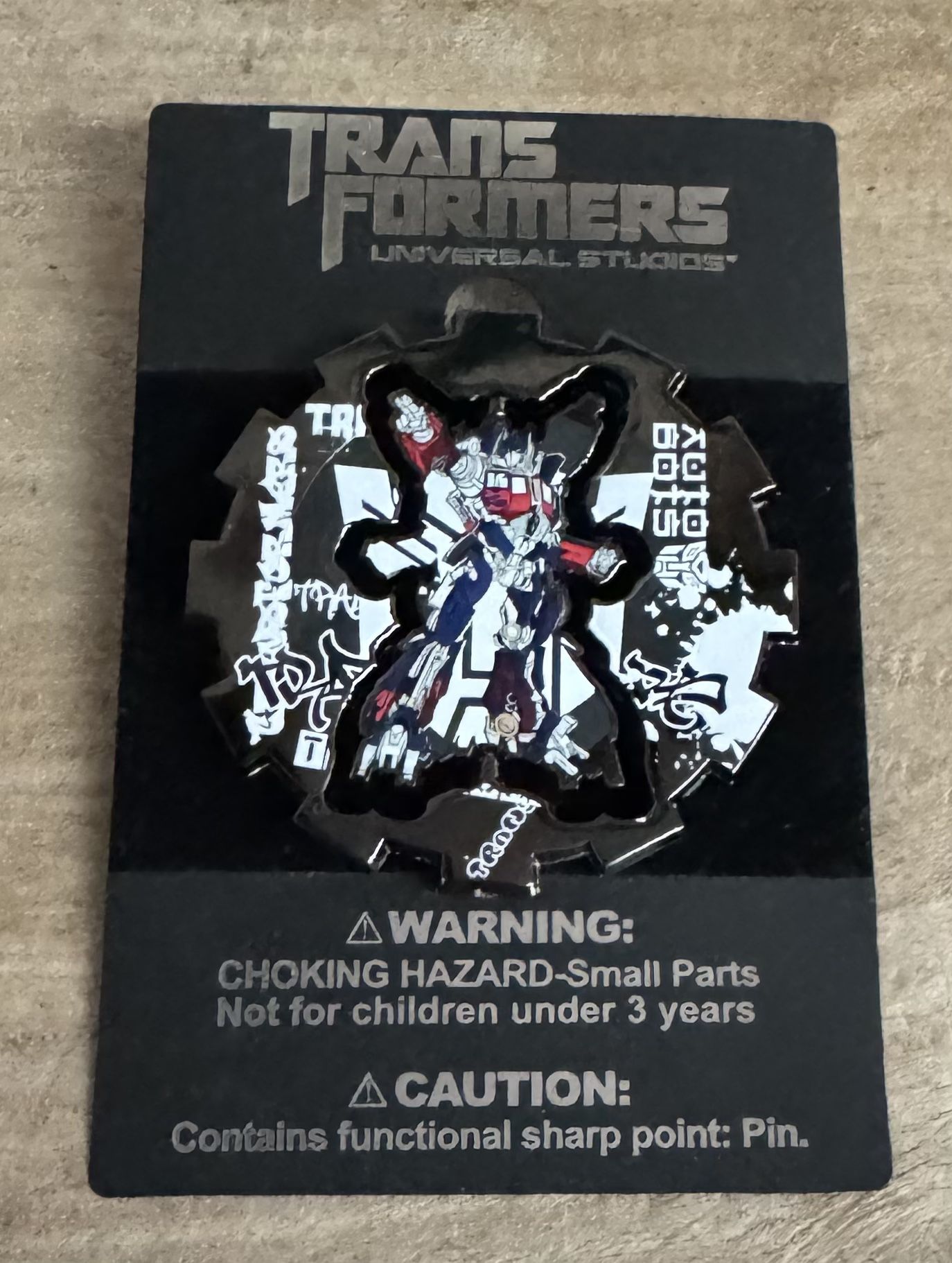 NEW Transformer Optimus Prime Graffiti Pin just $5 xox