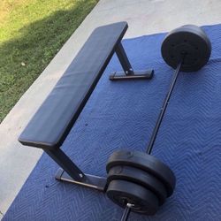 100lb Weight Set &bench