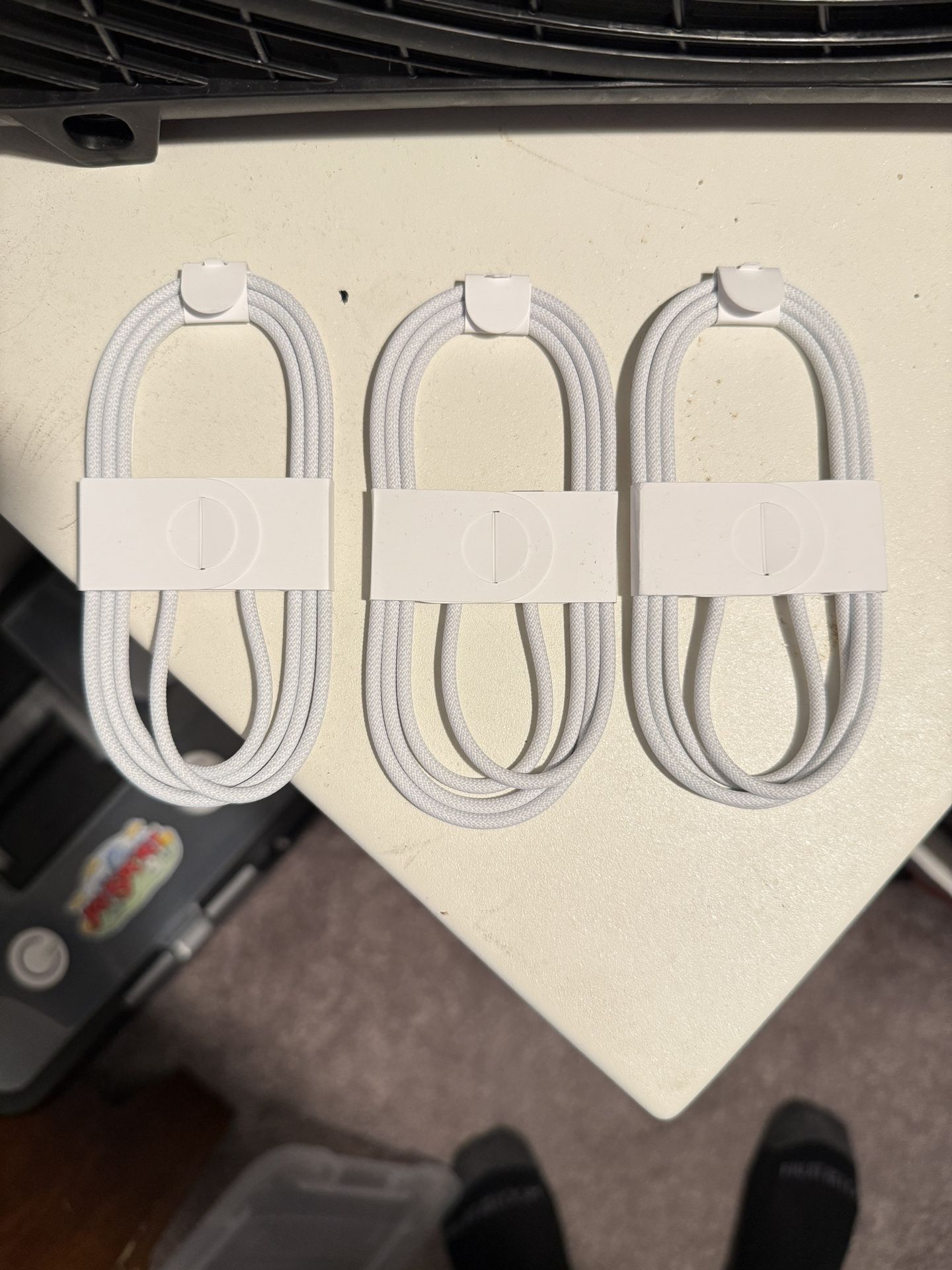 3 Brand new Original Apple Type C to Type C Chargers.