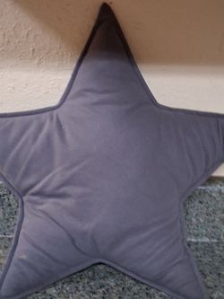 Grey star pillow