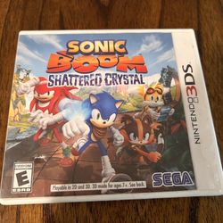 Sonic BOOM Shattered Crystal for Nintendo 3DS! Complete In Case!!