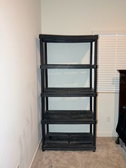 5-Tier Plastic Utility Shelving Unit