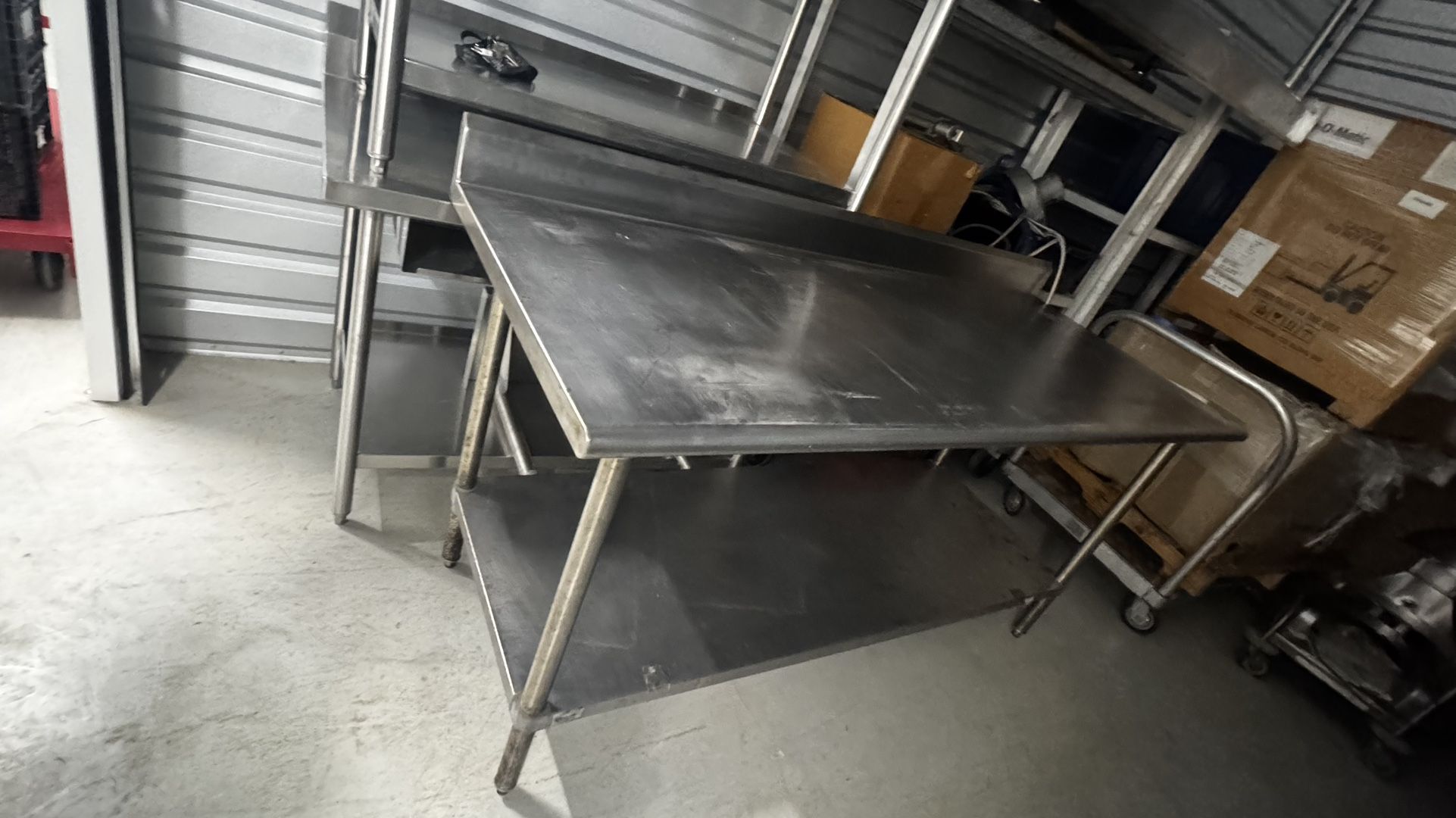 72” x 30” backsplash WORK TABLE sturdy with extra bar under Restaurant & Food service equipment