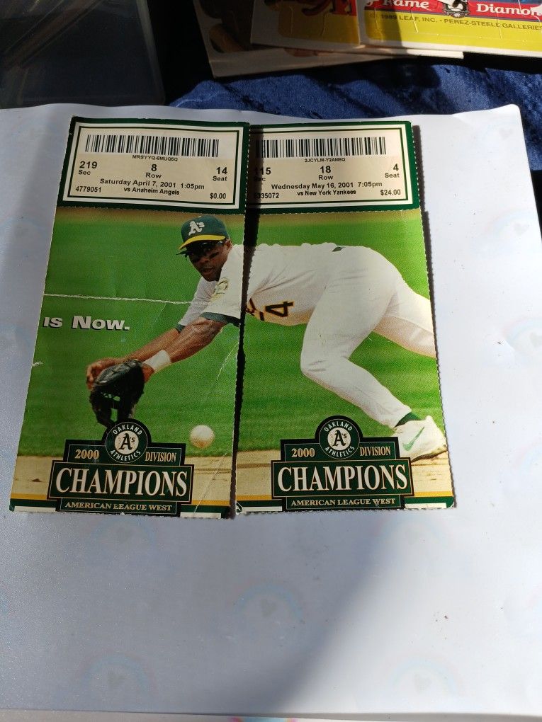 Two Used Ticket Stubs
