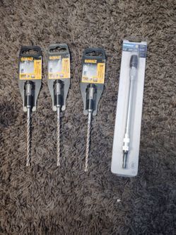 DeWalt 1/4" SDS Drill Bits & Kobalt Quick Load Extension