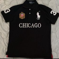 Black polo shirt