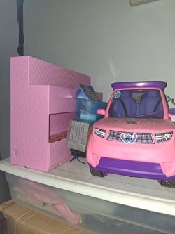 Barbie car and doll accessories