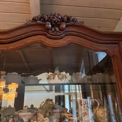 Monumental French Art Nouveau China Cabinet