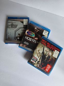 Horror Movies Blu-Ray DVD Saw IV, Hostel   II, My Bloody Valentine ~ Lot of 3 New