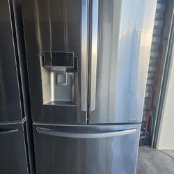 REFRIGERATOR FRENCH DOOR LG STAINLESS STEEL LIKE NEW 