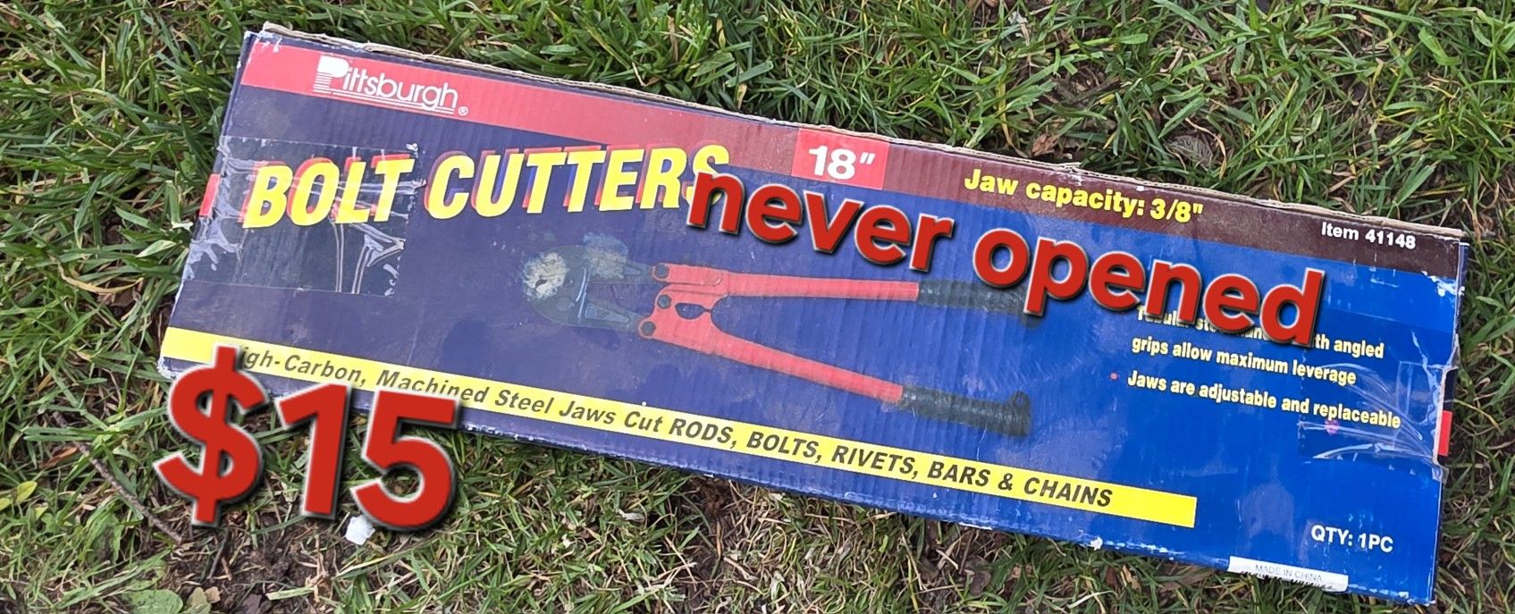 18" NEVER OPENED BOLT CUTTERS