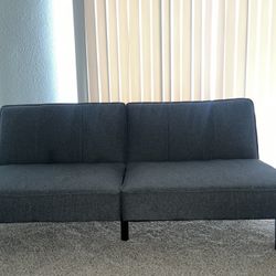 Modern Gray Convertible Futon Sofa Bed – Excellent Condition