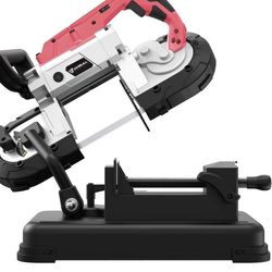 Anbull Portable Band Saw with Upgraded Removable Alloy Steel Base, 45°-90° Metal Cutting, 10A 1100W Motor, 5-inch Deep Cut, with .020-by-44-7/8-Inch 1