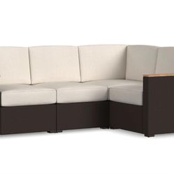 Homestyles 4 Seat Sectional Beige/brown