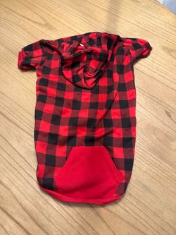 Red Buffalo Plaid Dog Hoodie