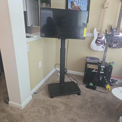 portable tv stand w tv