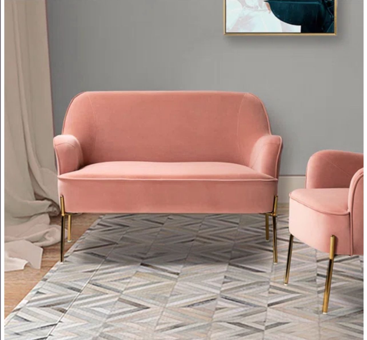 Pink Couch Set