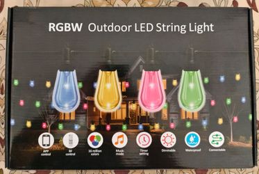 NEW 50ft Smart Outdoor String Lights - Color Changing, Music Sync, App Control