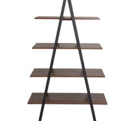 64.57 in. H Multi-Colored 4-Tier Metal Wooden Bookcases and Ladder Shelves