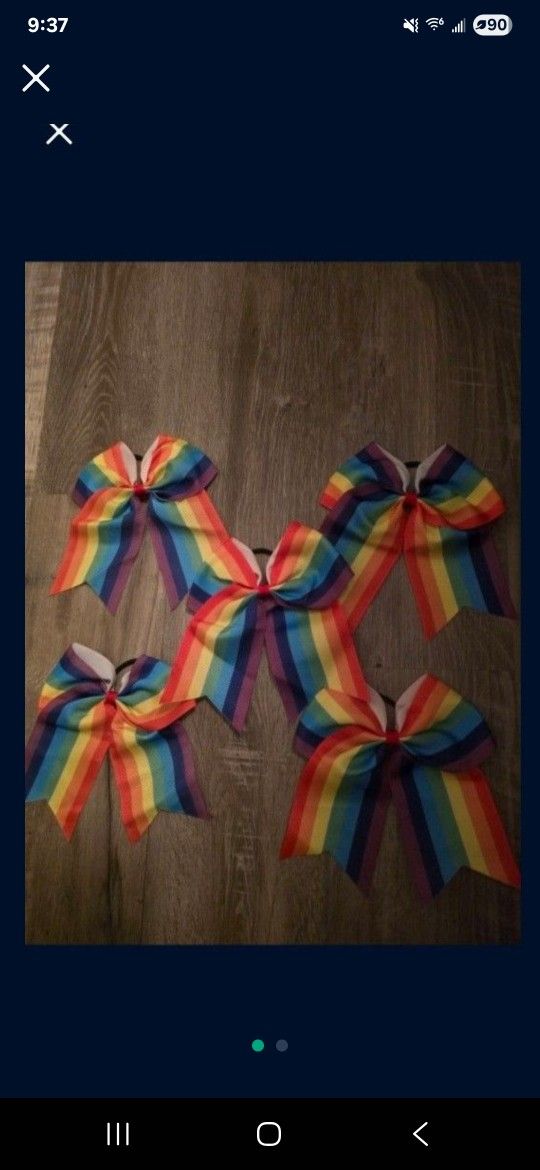 Cute Festival Rainbow Bow Hair Tie 🌈♥️