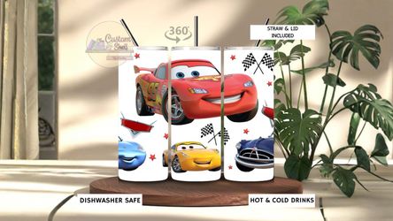 Cars 20 Oz Stainless Steel Tumbler (READ DESCRIPTION)