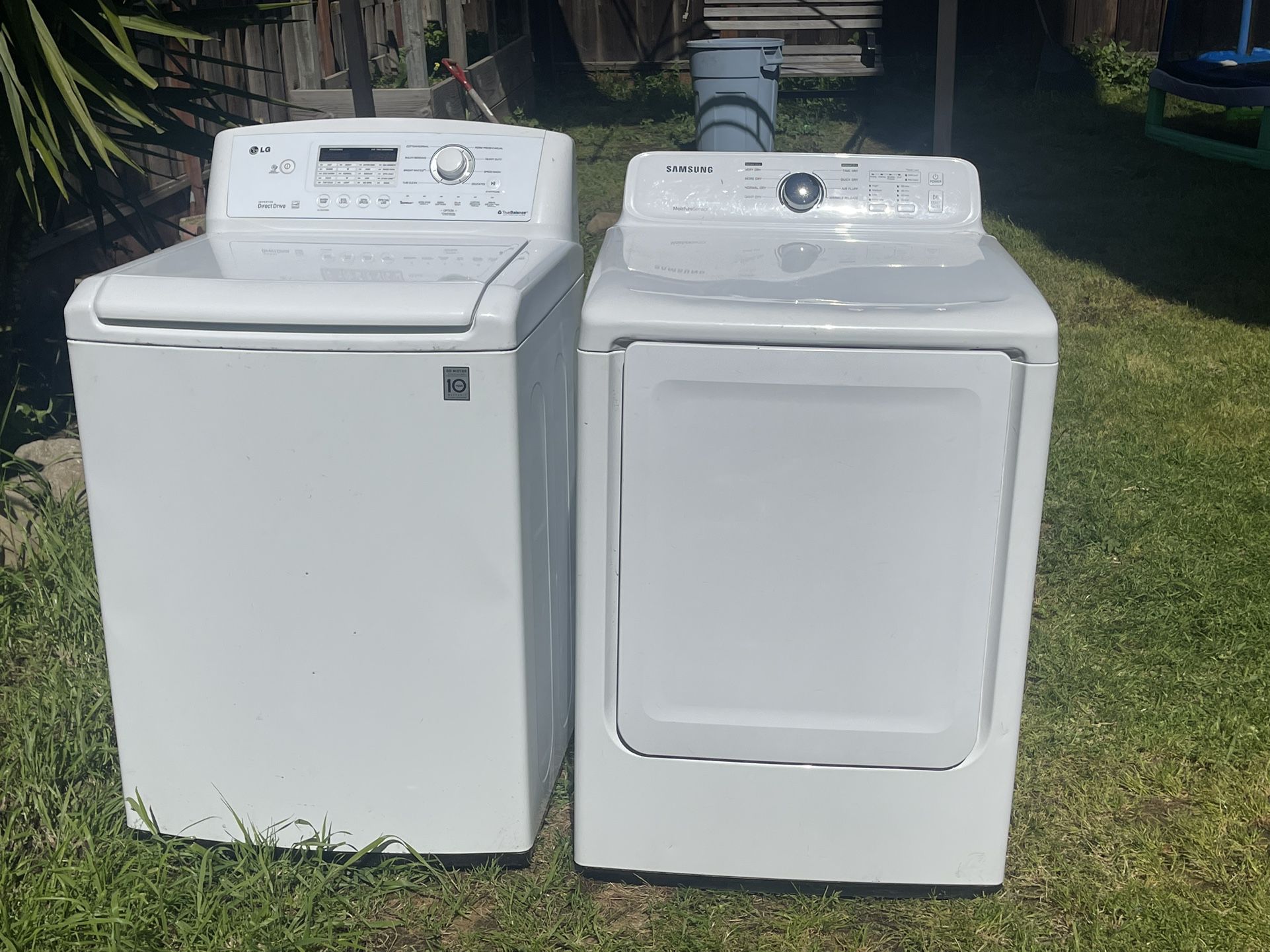 LG WASHER AND ELECTRIC DRYER 