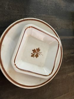 Beautiful Ironstone Butter Pat and Cake Plate