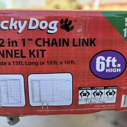 Pet Sentinel Chain link Outdoor Unassembled kennel for Any Pet Dog ( 10-ft L x 10-ft W x 6.0-ft H )