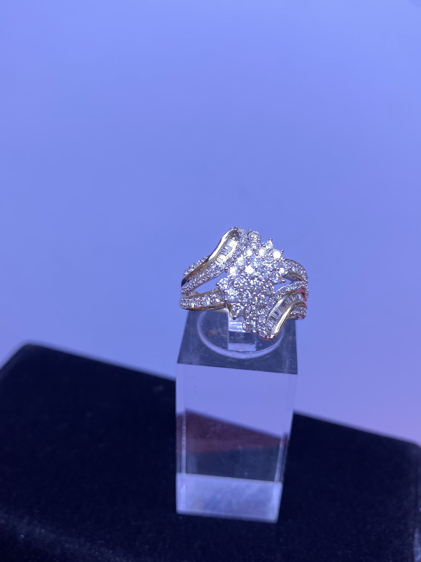 10k Bypass Diamond Ring