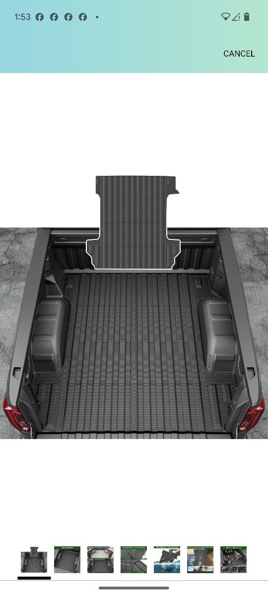 5.82FT Bed Mat Compatible with 2019-2025 Chevy Silverado GMC Sierra 1500 Truck Bed Liner Replacement for 2019-2025 Chevy Silverado Accessories(Bed Mat