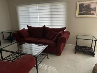 Burgundy Living Room