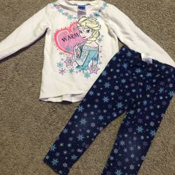 Disney Elsa Long Sleeve Outfit Sz 4 $5