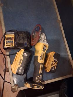DeWalt 20V XR Brushless Angle Grinder with Batteries and Charger