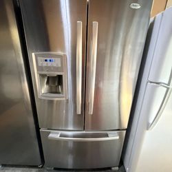 Whirlpool Refrigerator Stainless Steel 36 "width 
