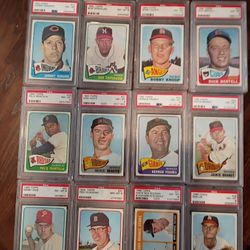 Vintage 1965 TOPPS Baseball Cards PSA 8