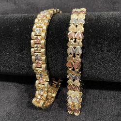 Bracelet / Gold Laminated.                            Pulseras Oro Laminado 