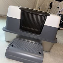 Large Enclosed Stainless Steel Litter Boxes