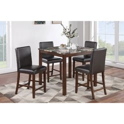 5- Pc Counter Height Dining Table Set 