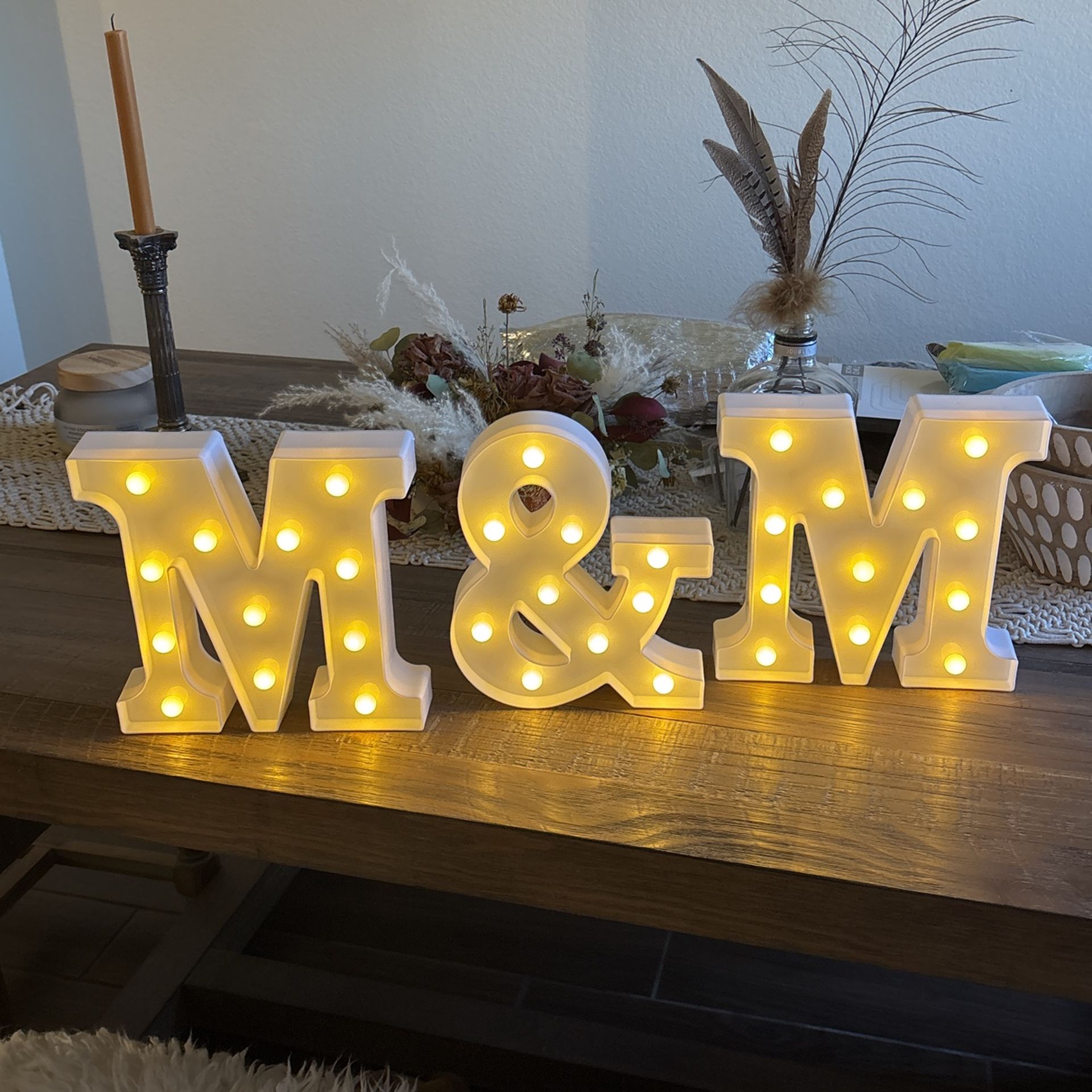 Light Up M & M Letters